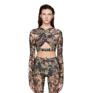 NWOT KNWLS Anti Cross Over Blouse in Black and Green